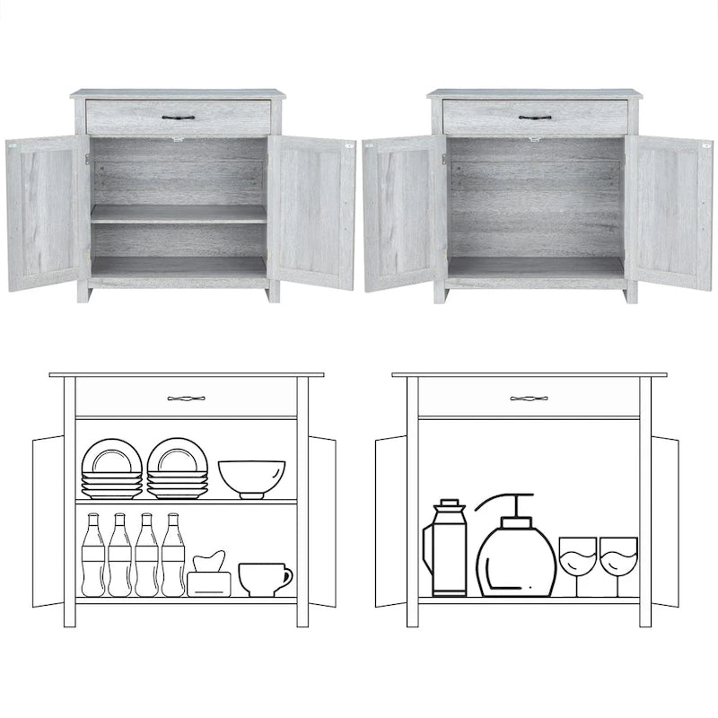 Kitchen Sideboard Buffet Cabinet Entryway Cupboard Server