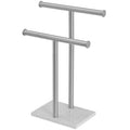 2-Tier Towel Rack Countertop Free Standing with Natural Marble Base