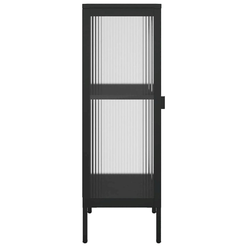 XL Sideboard Black 15.7x13.8x41.3 Glass and Steel - 15.7 x 13.8 x 41.3