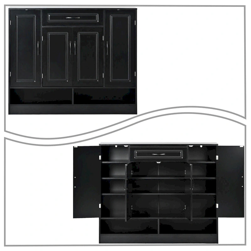 Elegant Minimalist Wooden Shoe Storage Cabinet