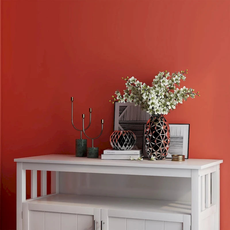 Kitchen storage sideboard and buffet server cabinet-White