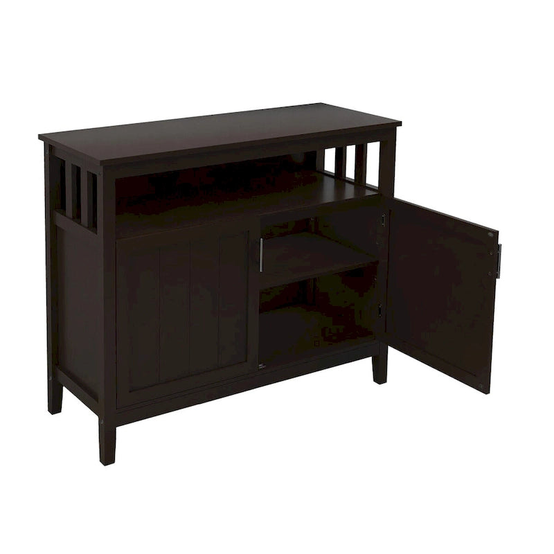 Kitchen storage sideboard and buffet server cabinet-White