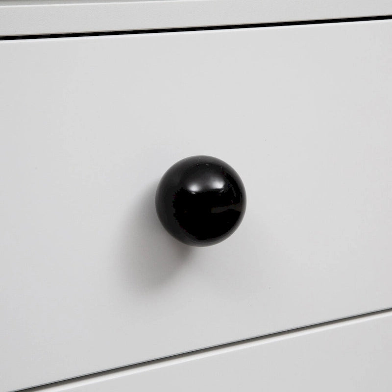 White 30 in. H Storage Cabinet with Adjustable Shelves, Modern Sideboard Buffet Cabinet with 3-Drawer and Doors