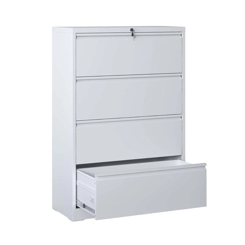 4 Drawer Metal Filing Cabinet with Lock, Legal/Letter/A4/F4 Size