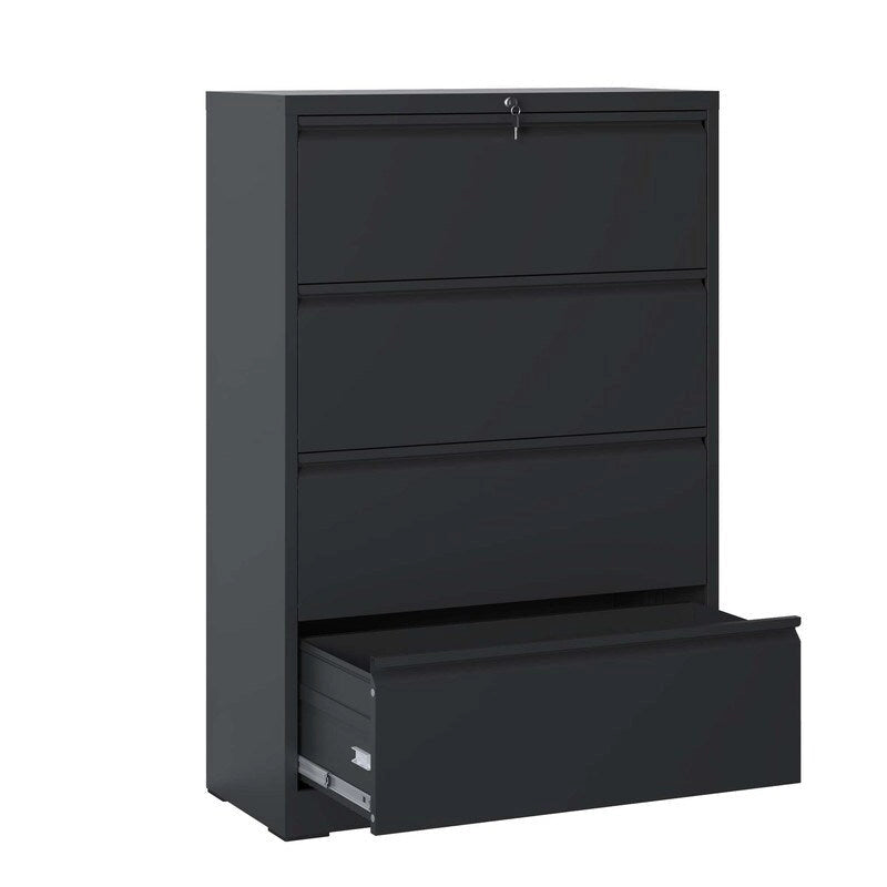 4 Drawer Metal Filing Cabinet with Lock, Legal/Letter/A4/F4 Size