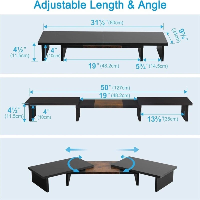 Triple Dual Monitor Stand Riser