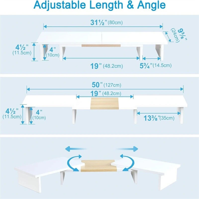 Triple Dual Monitor Stand Riser