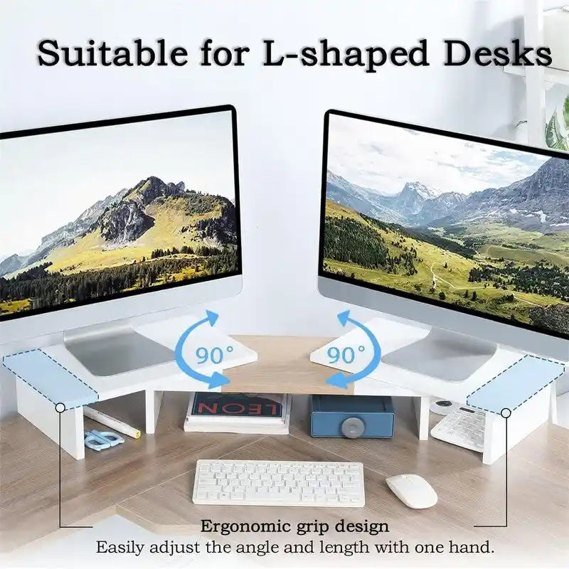 Triple Dual Monitor Stand Riser