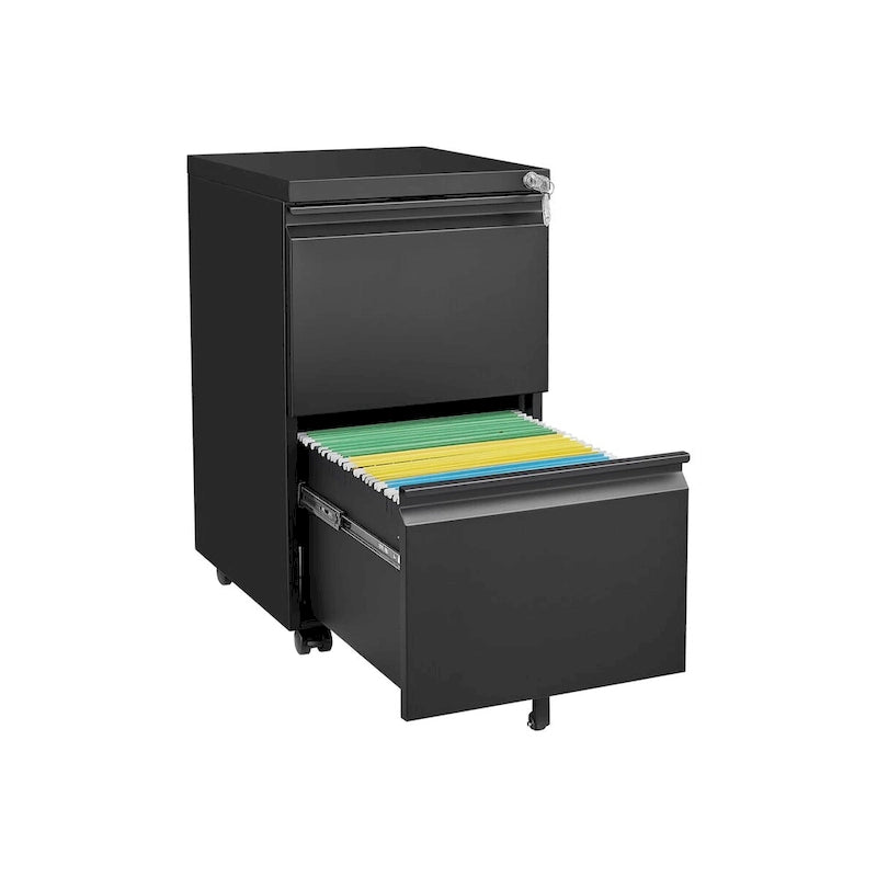 2-Drawer Metal Mobile File Cabinet with Lock