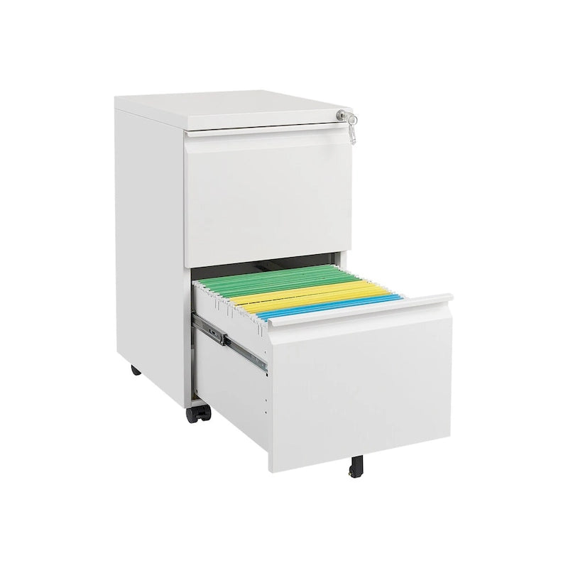2-Drawer Metal Mobile File Cabinet with Lock