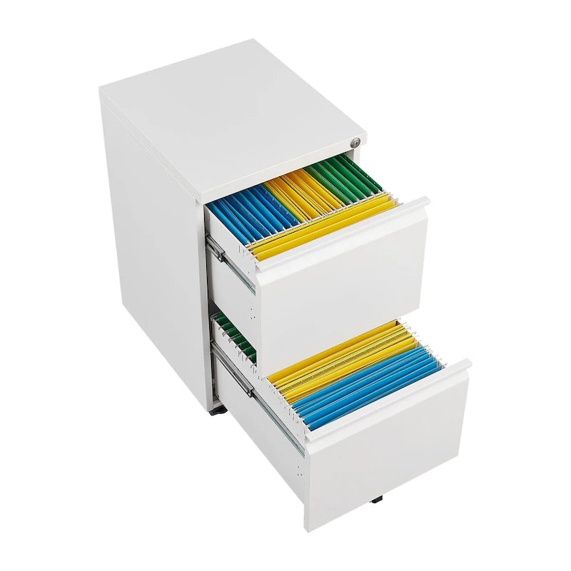 2-Drawer Metal Mobile File Cabinet with Lock