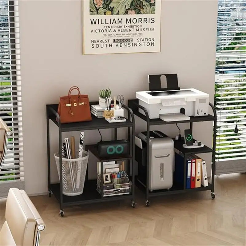 Printer Stand with Wheels Large Printer Stand with Storage for Office and Home - 34 x 20 x 4.5 inches