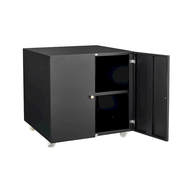 Office Furniture Copier Cabinet 2 Door Steel Stand Mobile Pedestal