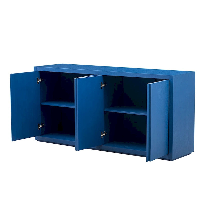 Distinctive Features of a Four-Door Cabinet Sideboard with Ash Veneer suitable for Hallway, Entryway, Living Room