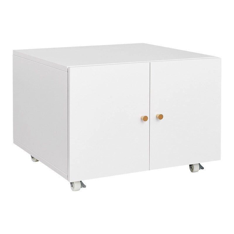 Printer Stand & Large Storage Steel Cabinet with Locked Wheel and Adjustable Shelf