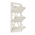 3 Pocket Farmhouse Wood Hanging Wall File Holder