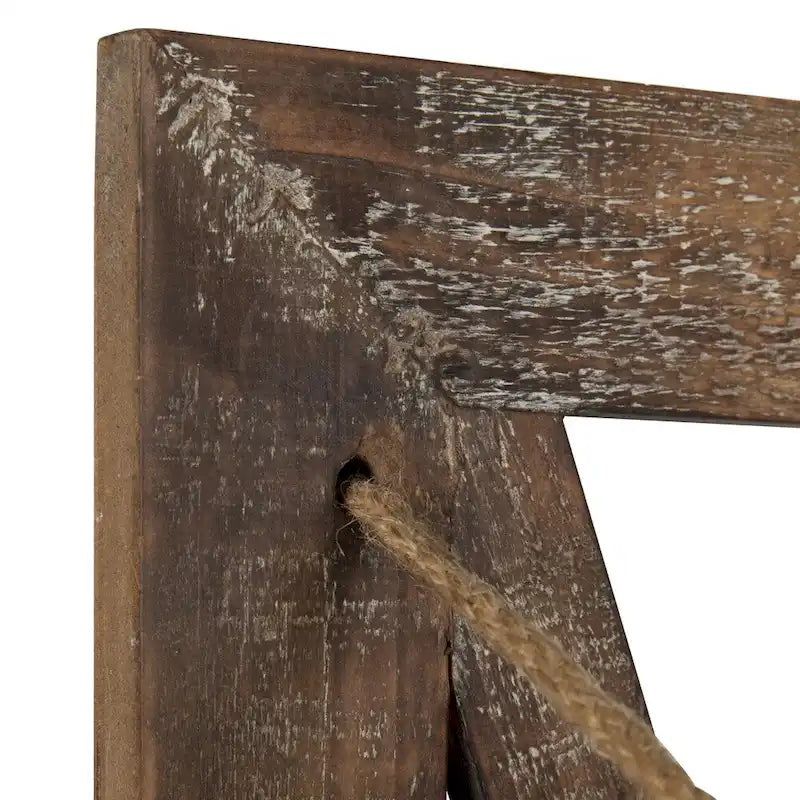 3 Pocket Farmhouse Wood Hanging Wall File Holder