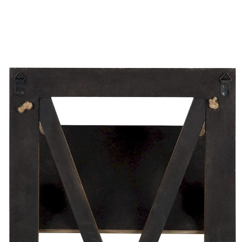 3 Pocket Farmhouse Wood Hanging Wall File Holder
