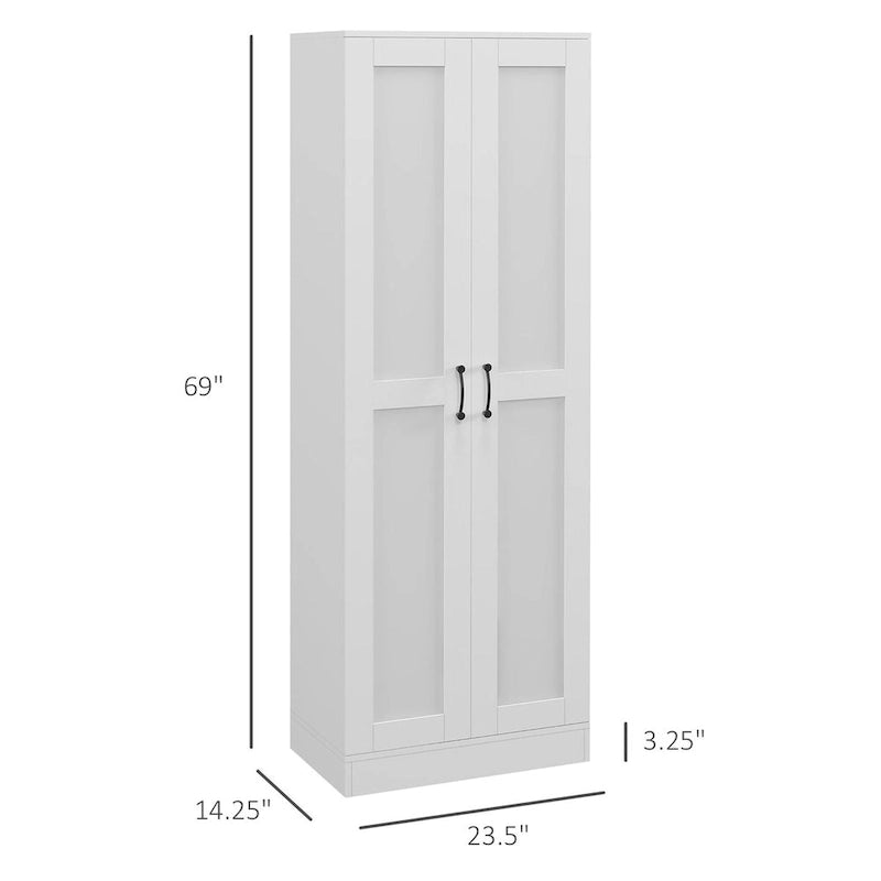 69 Tall Storage Cabinet with Adjustable Shelves and Soft Close Doors
