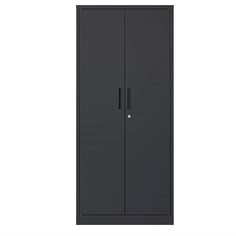 72H Metal Lockable Storage Cabinet with Doors and 4 Shelves
