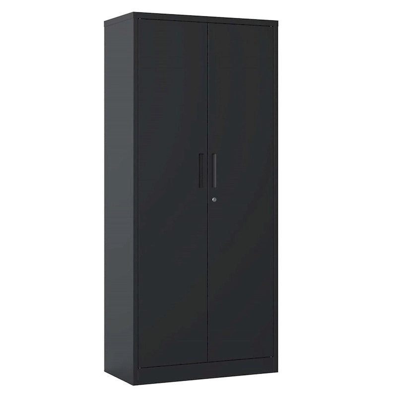72H Metal Lockable Storage Cabinet with Doors and 4 Shelves
