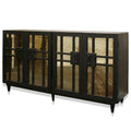 Harp & Finial Rourke Sideboard - Four Mirrored Doors - Mango Wood