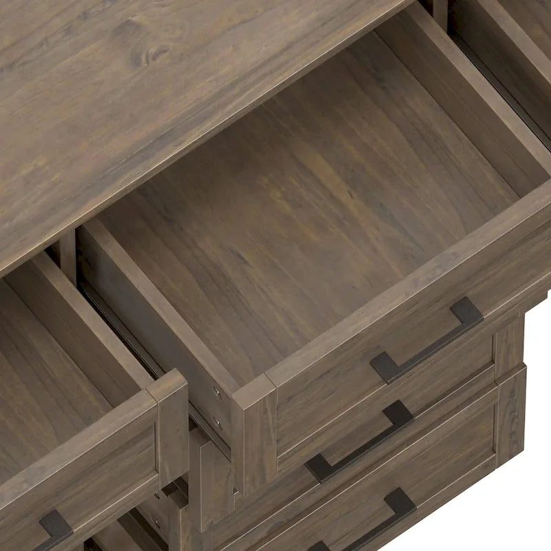 54 inch Wide Rectangle Transitional Sideboard in Smoky Brown - 18 d x 54 w x 36 h