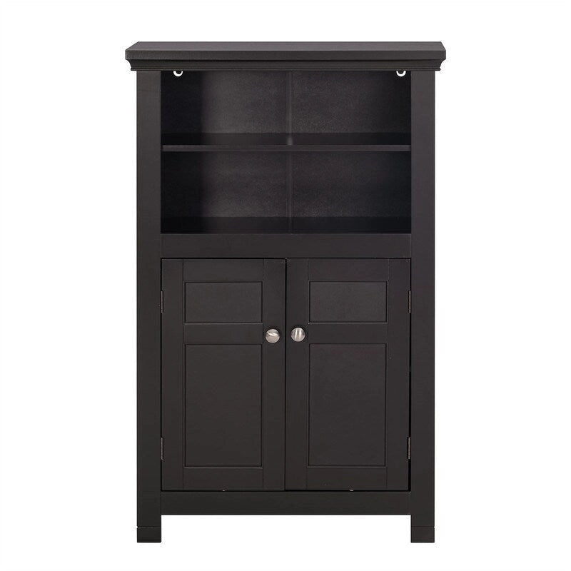 Freestanding Bathroom Cabinet with Doors and Adjustable Shelf - 11.81D x 23.62W x 37.2H
