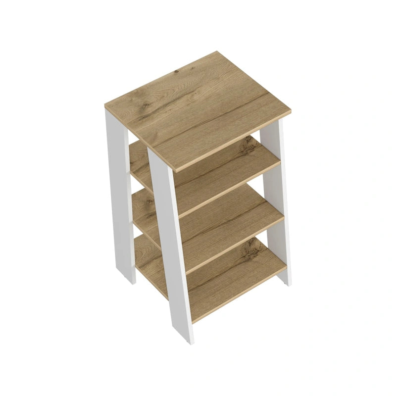 Four Shelves, Vertical, Light Oak / WhiteHigh quality and durable