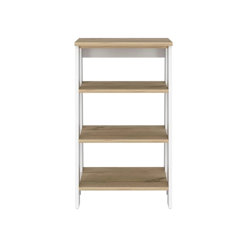 Four Shelves, Vertical, Light Oak / WhiteHigh quality and durable