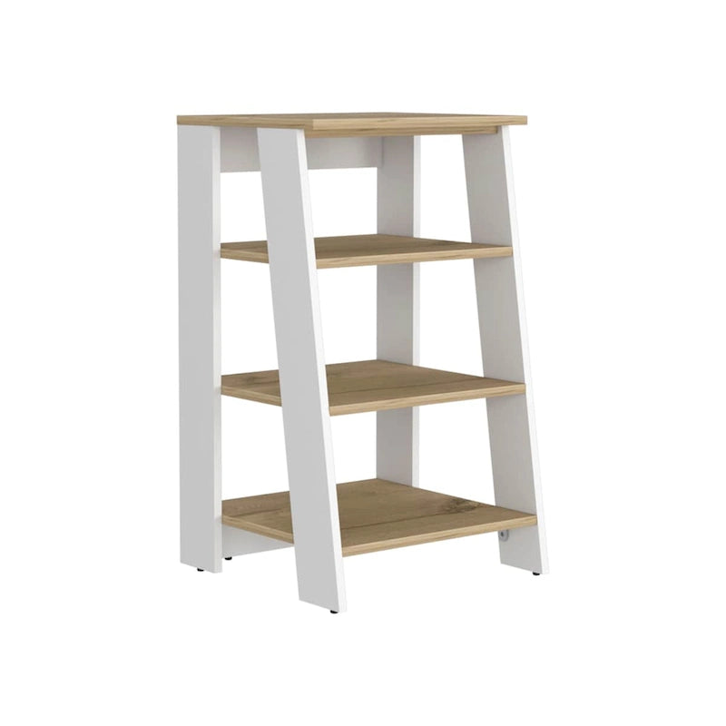 Four Shelves, Vertical, Light Oak / WhiteHigh quality and durable