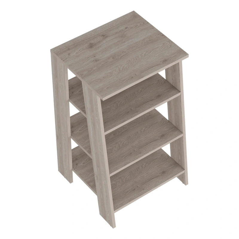 Four Shelves, Vertical, Light Oak / WhiteHigh quality and durable