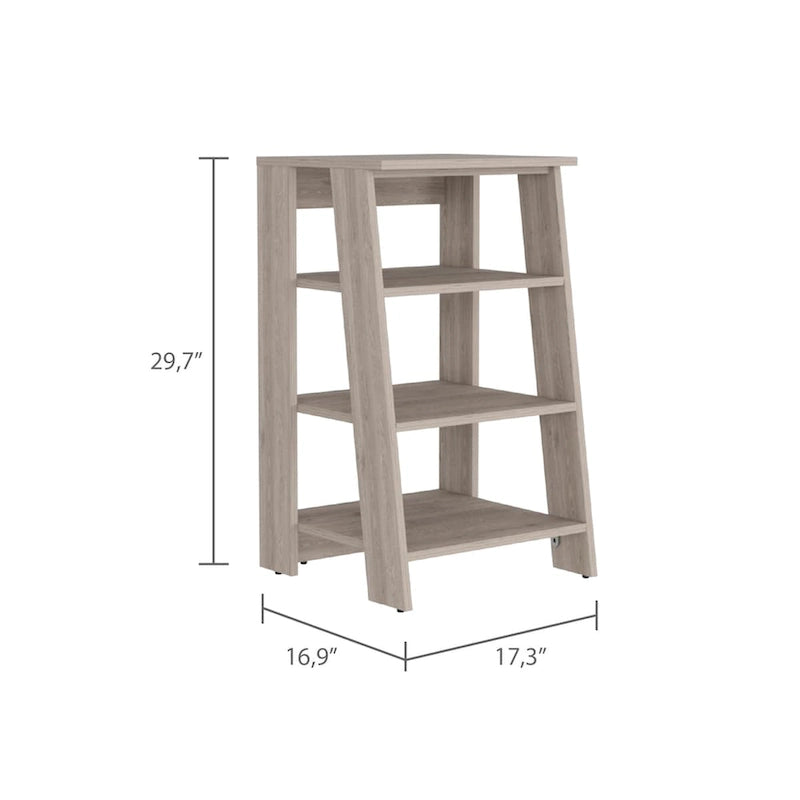 Four Shelves, Vertical, Light Oak / WhiteHigh quality and durable