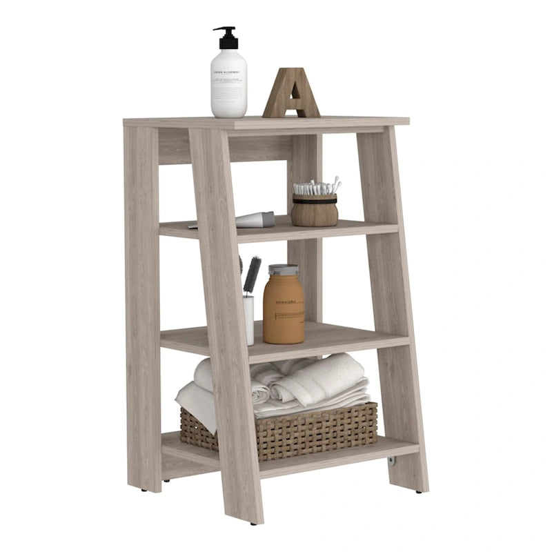 Four Shelves, Vertical, Light Oak / WhiteHigh quality and durable