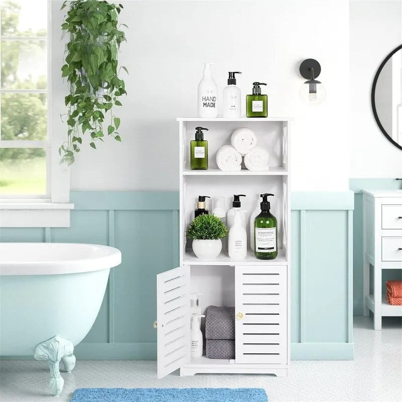 Bathroom Floor Storage Cabinet - 8.6D x 11.8W x 29.5H