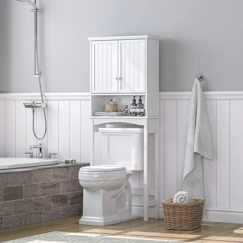 Over The Toilet Storage Cabinet - 9D x 24W x 62H