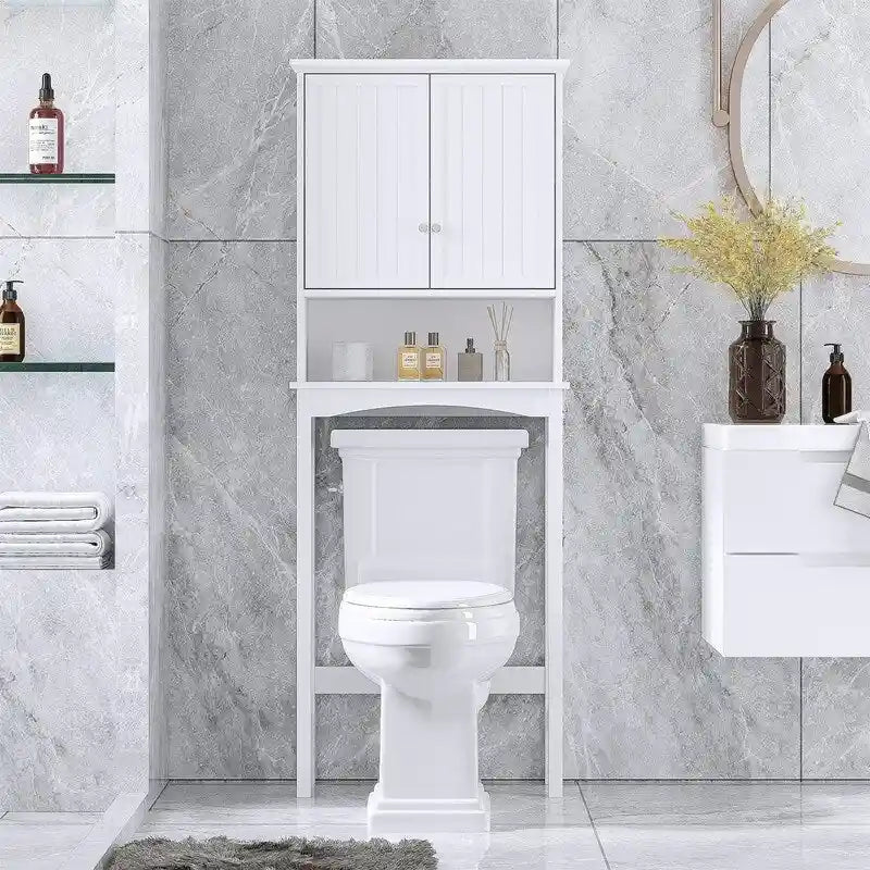 Over The Toilet Storage Cabinet - 9D x 24W x 62H